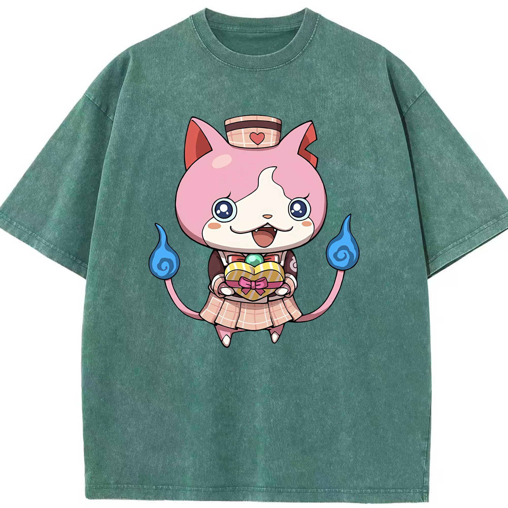（画像用） 妖怪ウォッチ Yo-kai Watch 綿100% ヴィンテージ風 半袖Tシャツ（フロントプリント）